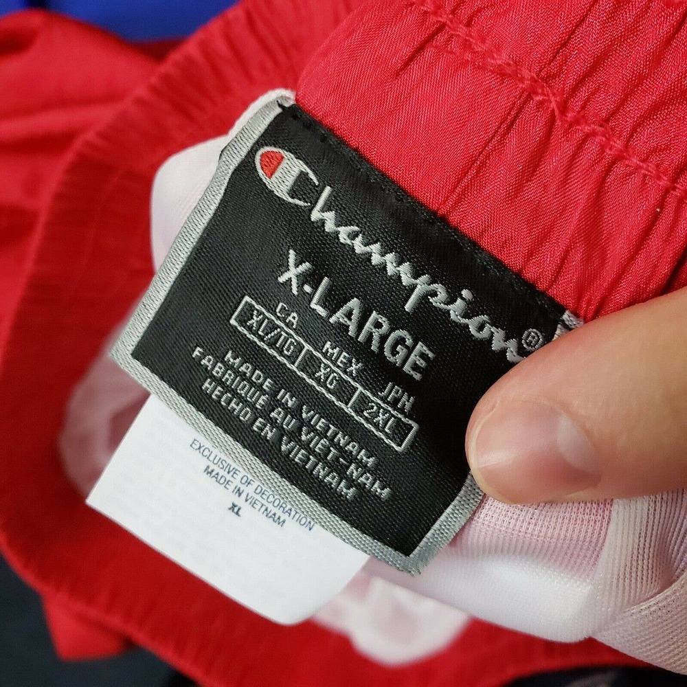 Champion Life Nylon Warm Up Pants In Red Blue White - Picture 8 of 11